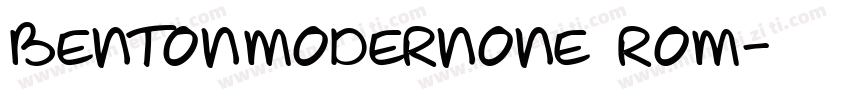 BentonModernOne Rom字体转换